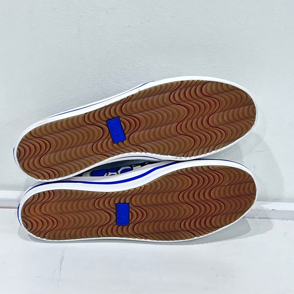 Keds‎ x Kate Spade New York Slip-on Sneaker Blue and White Circle Print Size 8 - Picture 12 of 12